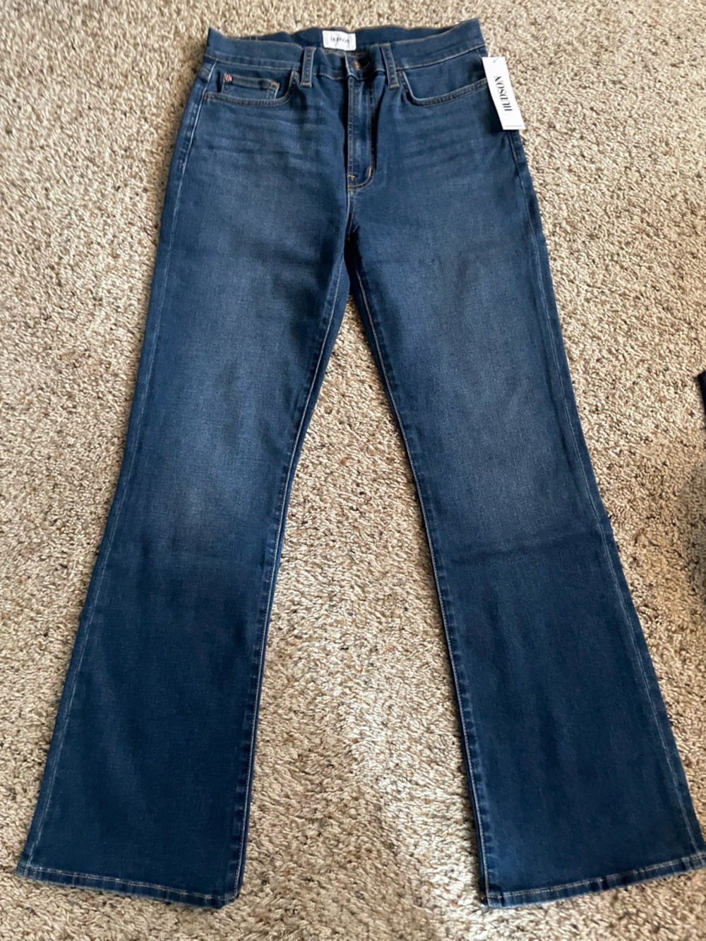 Hudson Jeans Women's High Rise Boot Cut Dark Blue Stretch Denim